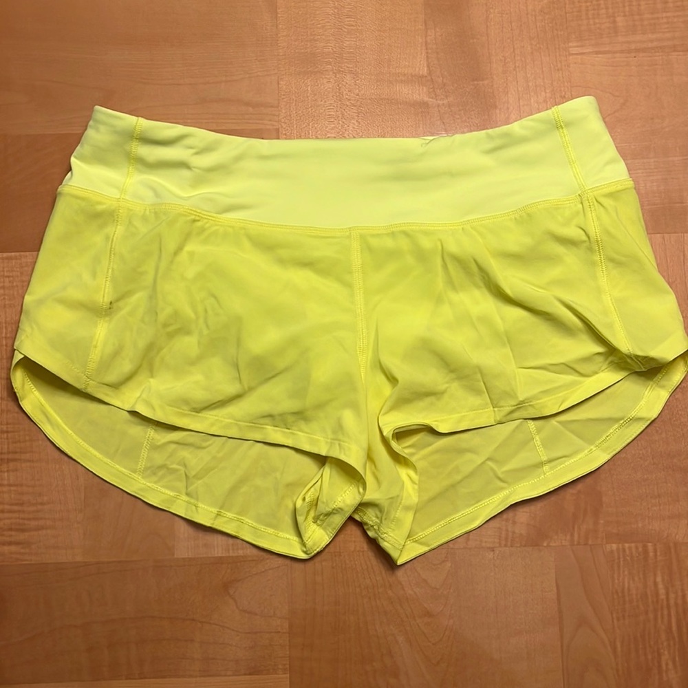 lululemon athletica Yellow Athletic Shorts